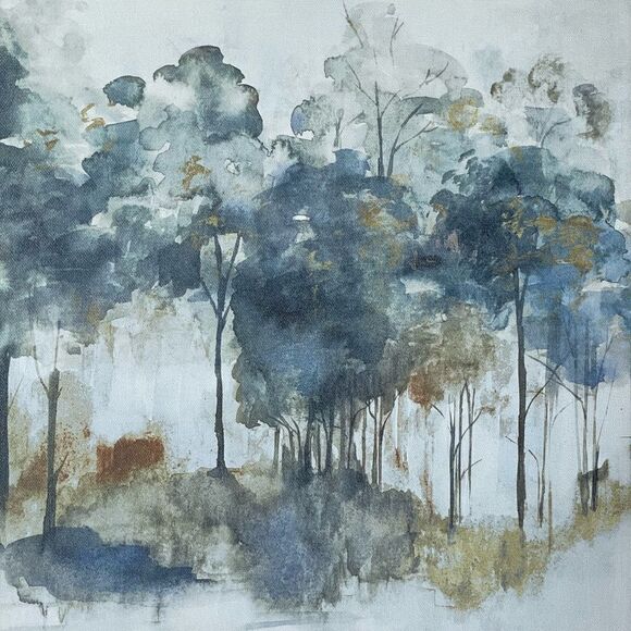 Maya Woods “Autumn Indigo” Landscape Wall Art Print on Classic Canvas - Picture 12 of 16